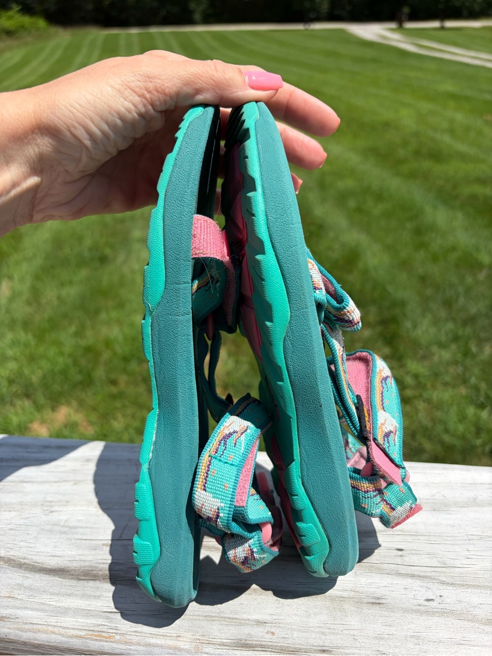 Teva Toddler Hurricane XLT 2 Sandal - Unicorn Waterfall- 1019390C Size 3 - Picture 6 of 9